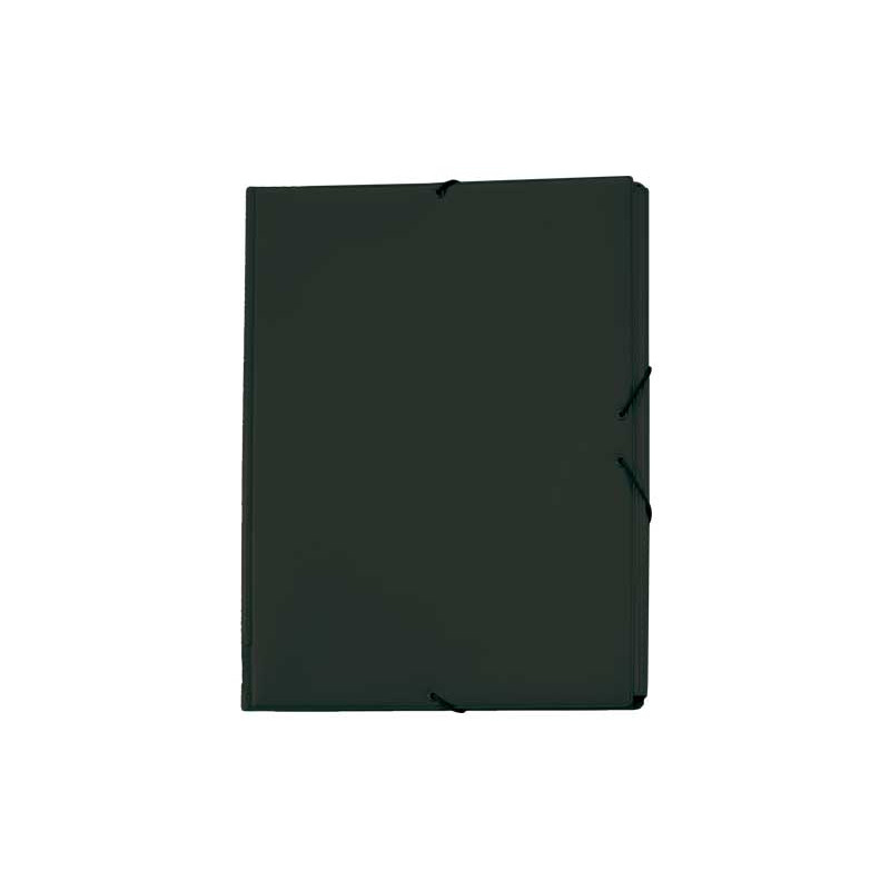 Carpeta Con Gomas Y Solapas Pl Stico Grafopl S Folio Negro Disofic